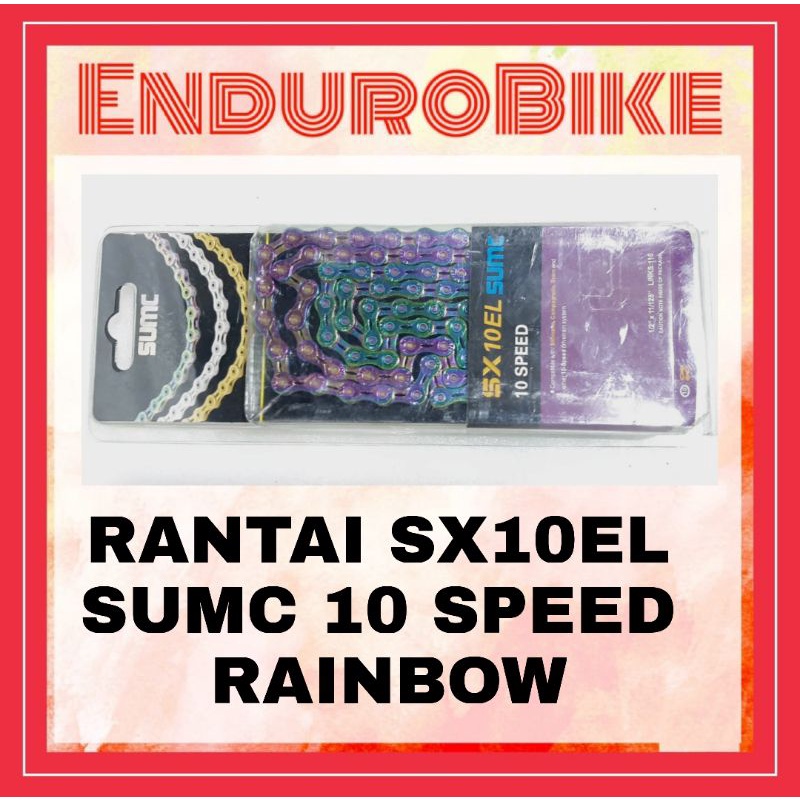 RANTAI SUMC SX10EL 10 SPEED RAINBOW 116 SX 10EL not SHIMANO ENDUROBIKE