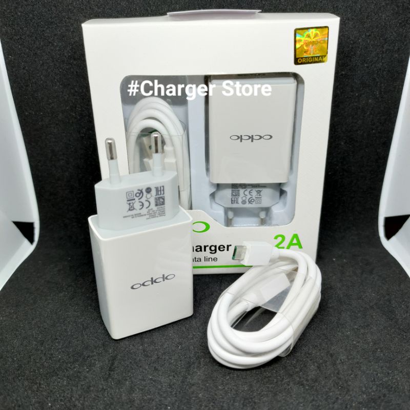 Charger Casan Oppo ORIGINAL F1 F1S F3 F5 F7 Neo 5 Neo 7 A5S A83 A37 A71 A77 A1K A3S USB Kabel Micro