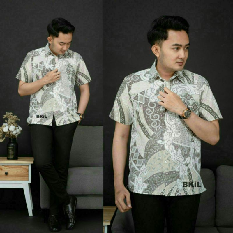 KEMEJA BATIK BAJU PRIA HRB20 M L XL XXL