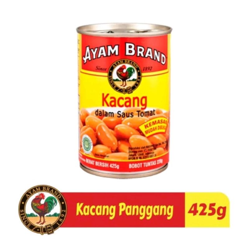 

Ayam Brand - Kacang Panggang Kaleng Saus Tomat Baked Beans 425gr