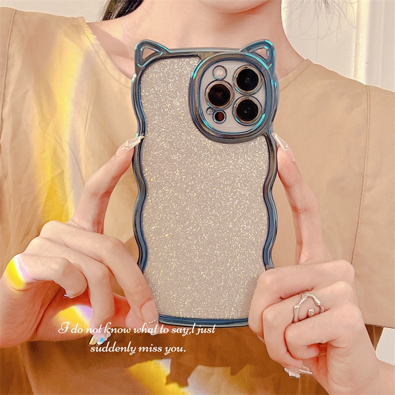 Soft Case Silikon Desain Telinga Kucing Untuk iPhone 13 12 11 Pro Max X Xr Xs Max SE 2020 8 7 Plus