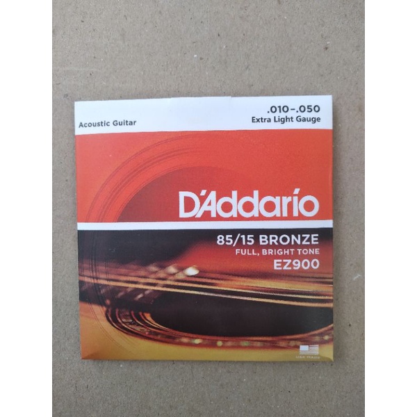 SENAR AKUSTIK STRING D'Addario UKURAN 0.10( Satu Set)