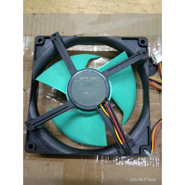 FAN DC 15V 12cm x 12cm merek NMB MADE IN CHINA kipas untuk kulkas