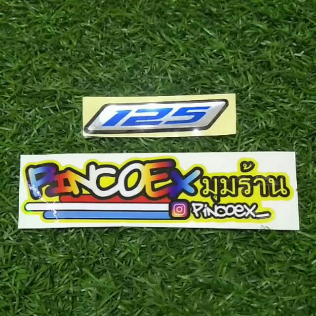 

Stiker 125 timbul biru