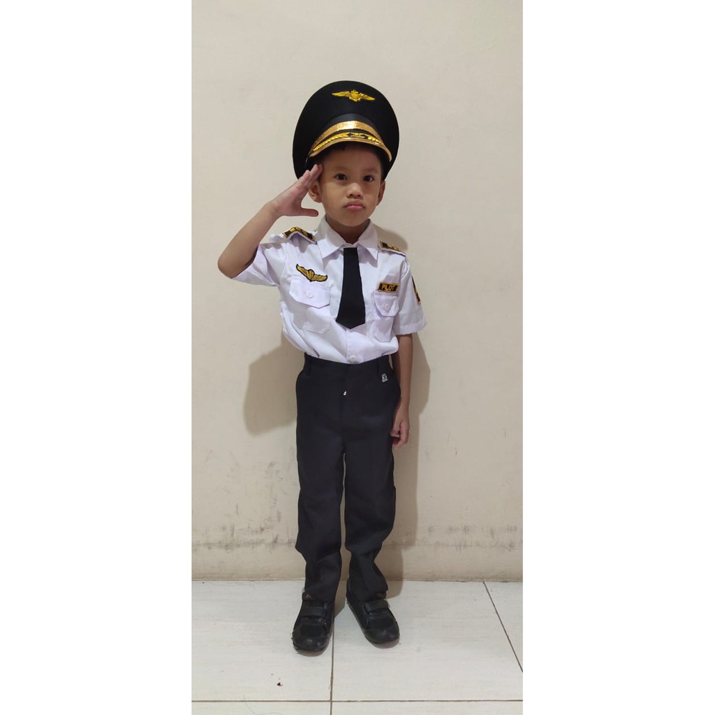SB Collection Stelan Seragam Irlani Profesi Pilot Kostum Baju Anak Cilik Laki-Laki
