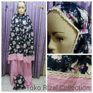Mukena Katun Jepang Original - Renda Kecil