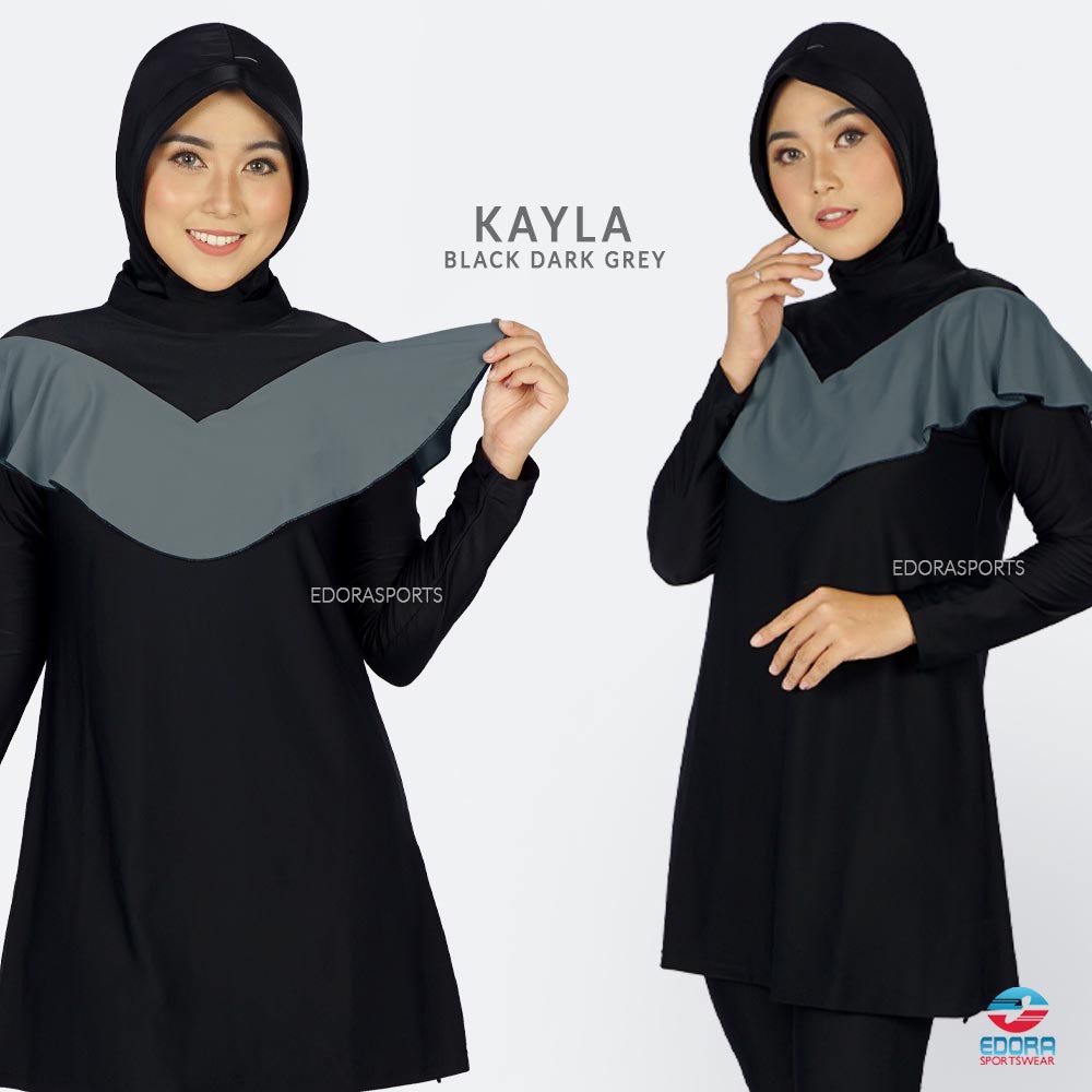 EDORA Baju Renang Muslim Wanita Dewasa KAYLA Model LOOSE FIT MUSLIMAH ORIGINAL