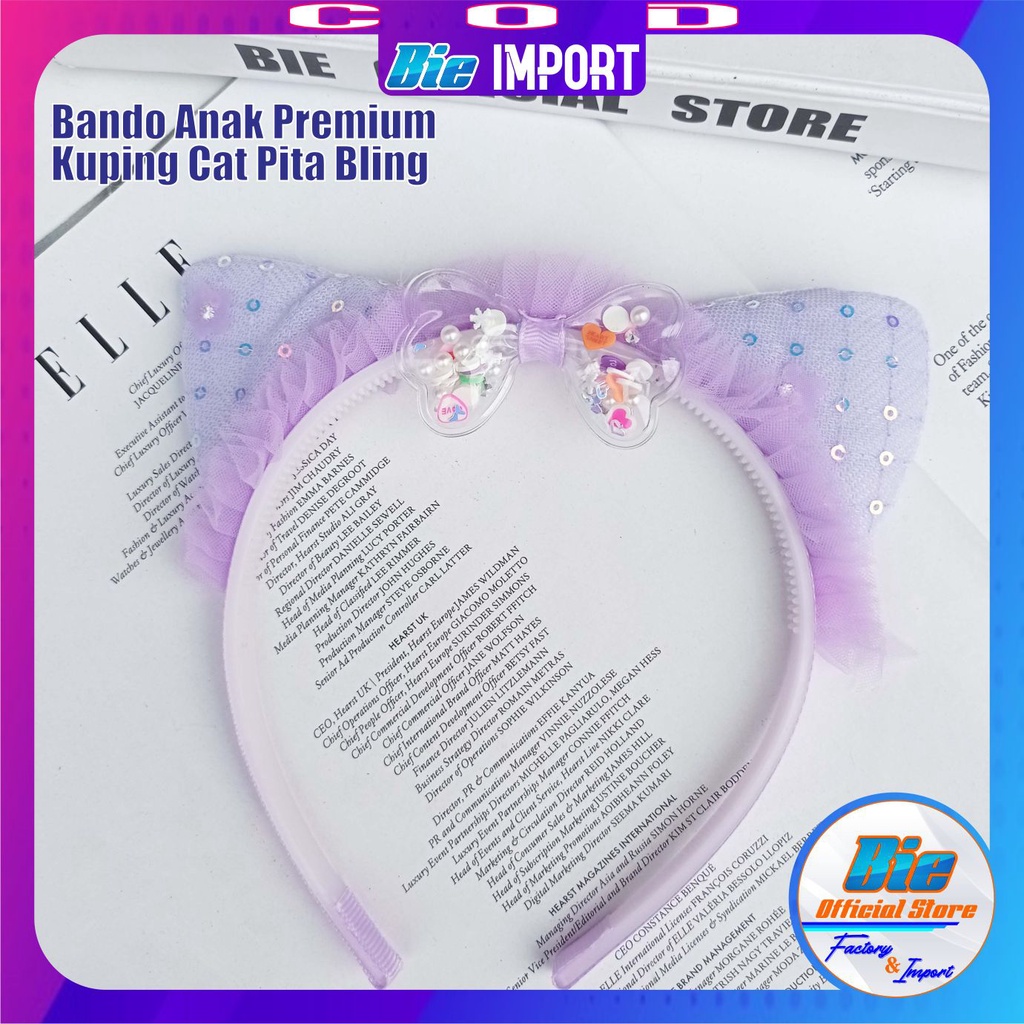 Bando Cat Bling Renda Premium Impor Best Seller