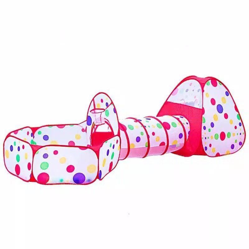 Tenda terowongan anak ring bola mandi bola lipat