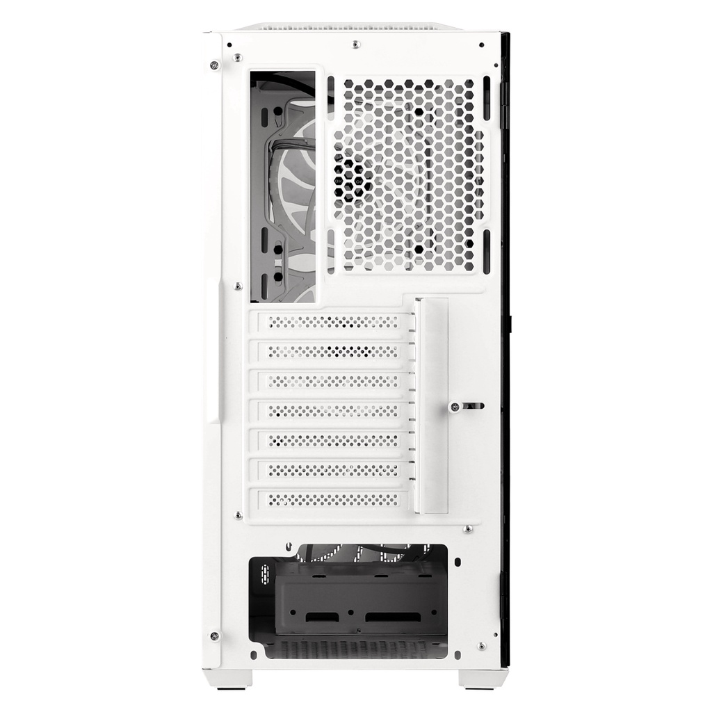 CASE ABKO HELIOS H300G WHITE | 3 Fan RGB ATX Temper Casing Abkoncore