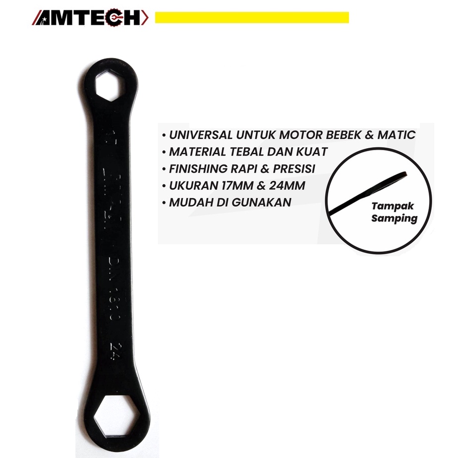 Grip On Kunci Tutup Klep Motor - Valve Cover Wrench 18-827 Kunci Tutup Klep Motor 17 x 24 Mm / Valve Cover Wrench - Kunci Blok GRIP-ON