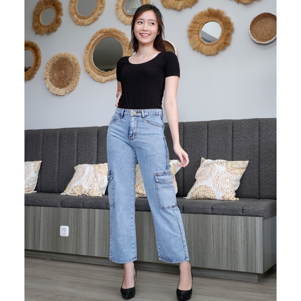 CELANA JEANS KULOT WANITA KARINA SANDRA ASILA PREMIUM Kekinian-5