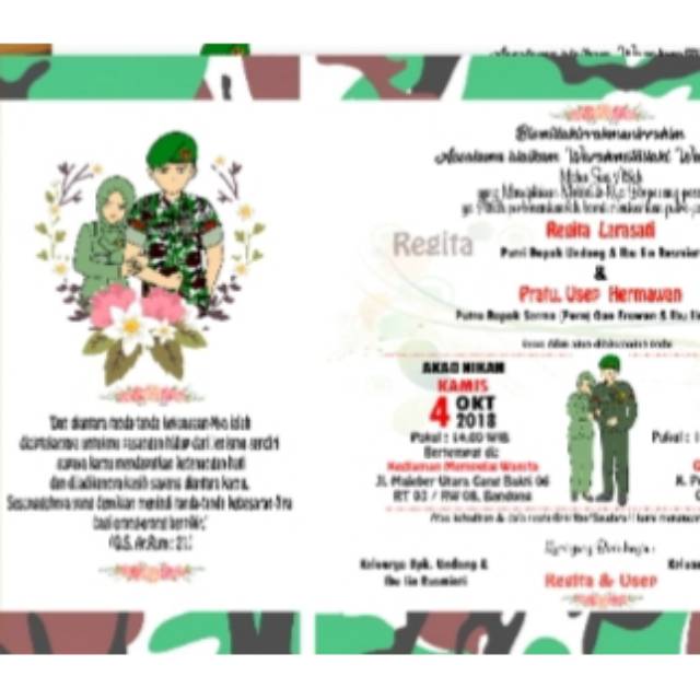 Undangan Berkarakter Smua Profesi Bidan Perawat Dokter Tni Polri Persit Bhayangkari Murah Shopee Indonesia