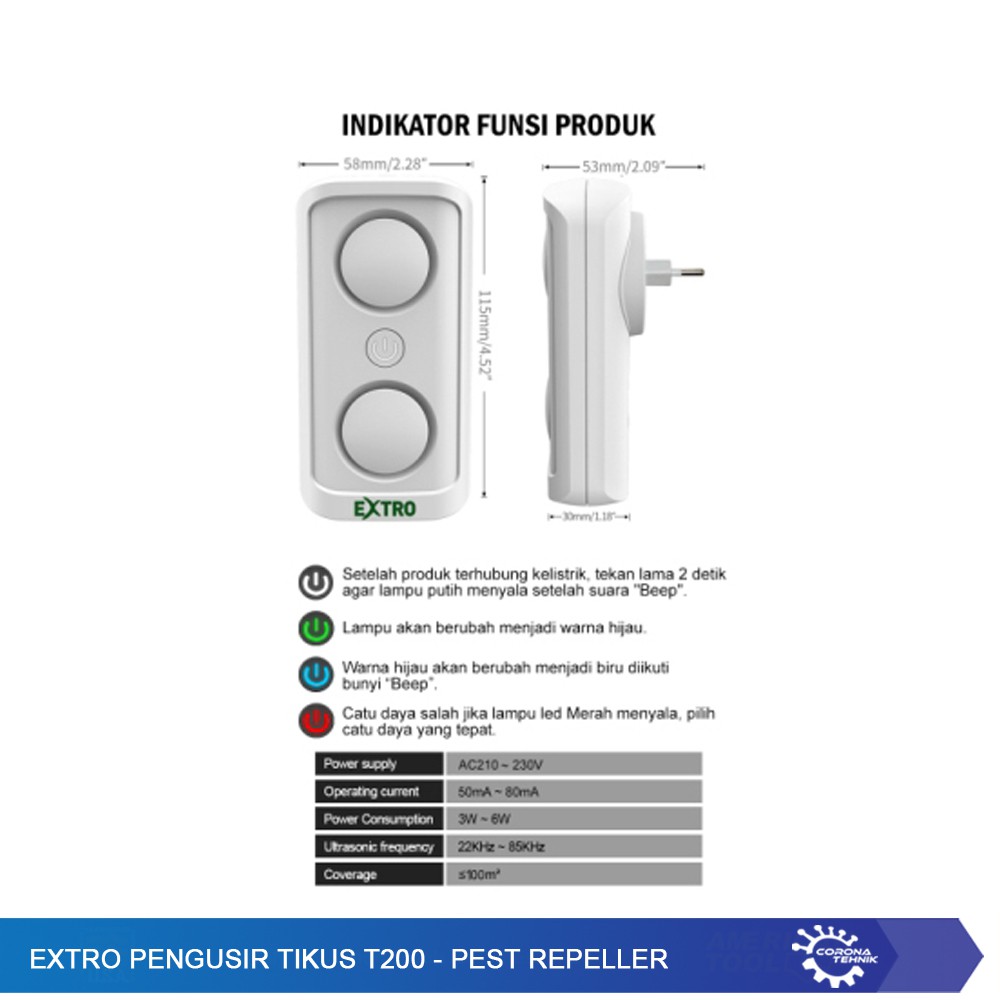 Extro Pengusir Tikus T200 - Pest Repeller