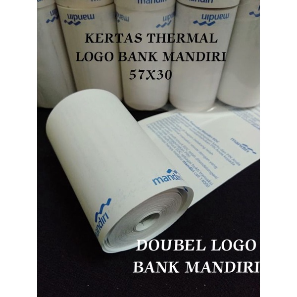 

( 10 ROLL ) KERTAS THERMAL LOGO BANK MANDIRI 57X30