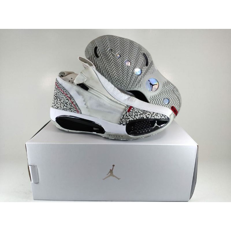 SEPATU BASKET AIR JORDAN 34 SE HIGH WHITE CEMENT