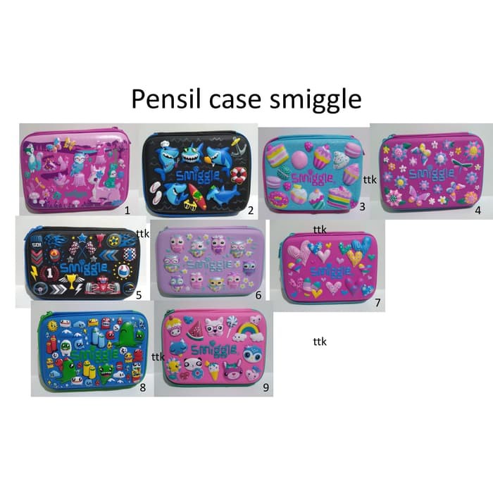 

PENCIL CASE SMIGGLE / TEMPAT PENSIL SMIGLE / KOTAK PENSIL / TULIS - animal ungu