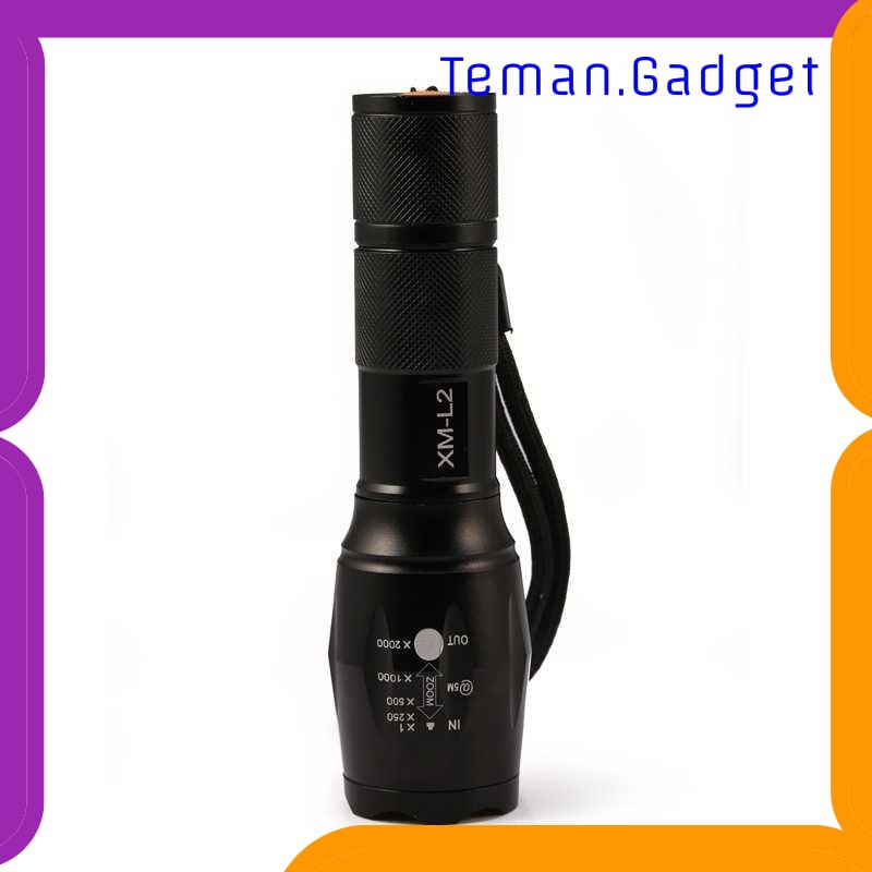 TG-IE176 TaffLED Paket Flashlight Cree XM-L2 + Baterai 18650 + Charger - E17