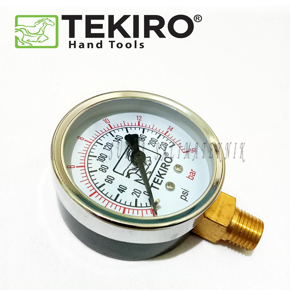 Alat Pengukur Tekanan Angin Kompresor Tekiro / Manometer / Pressure Gauge