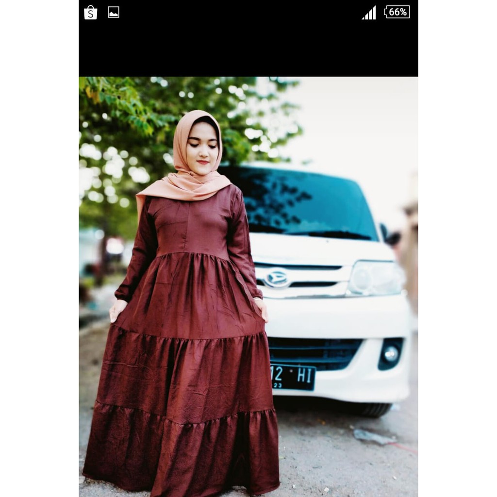 Gamis 3 Dara Gamis Umbag Gamis Polos Gamis Cantik Shopee Indonesia