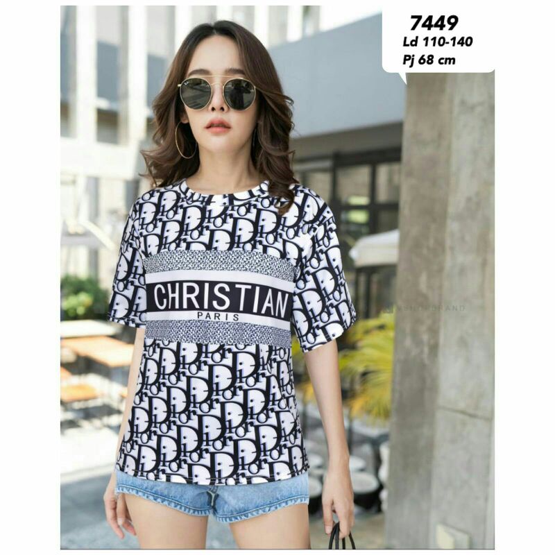 Atasan kaos dior import 7449