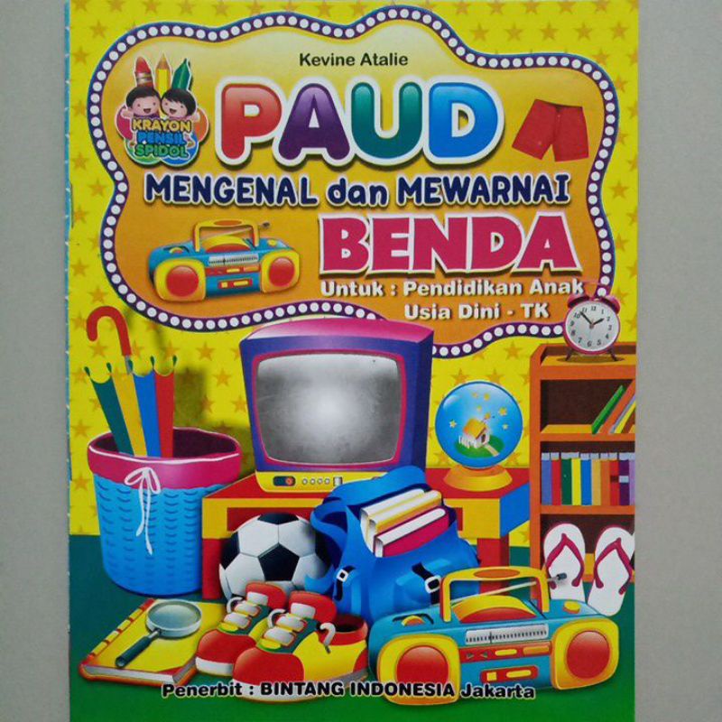 Buku Paud Mengenal Dan Mewarnai Benda