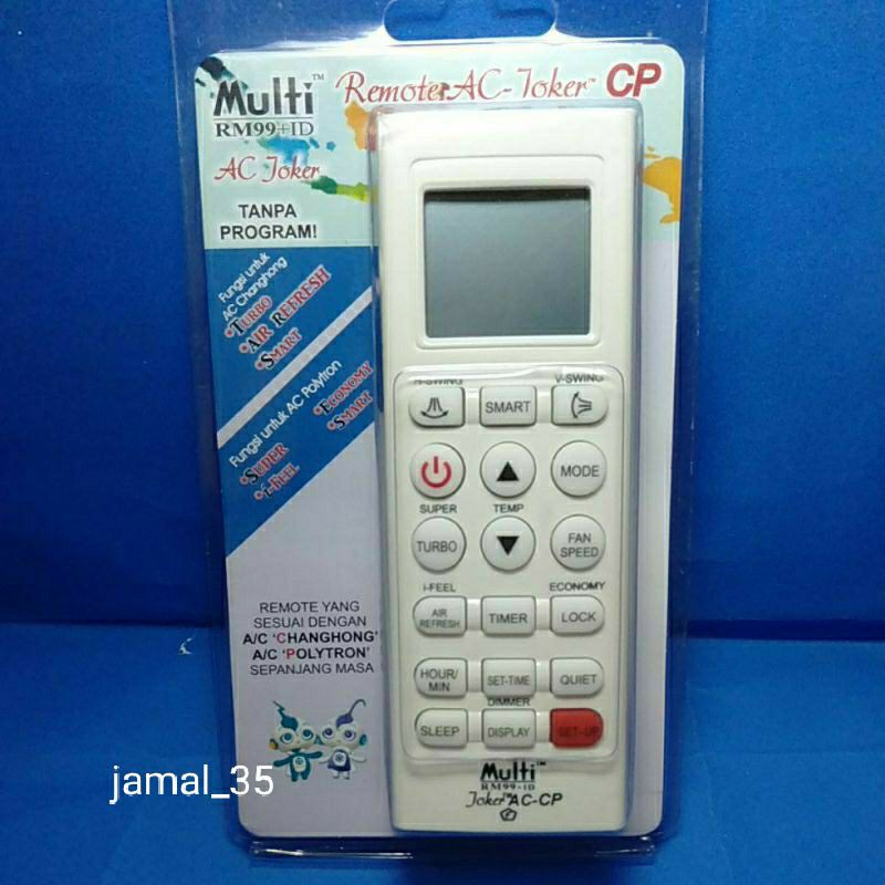 REMOTE REMOT AC CHANGHONG/POLYTRON SMART MULTI JOKER TANPA PROGRAM