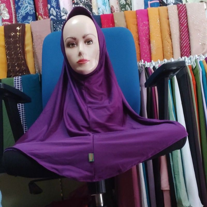 Jilbab Instan Oval  asri collection81-Unggu tua