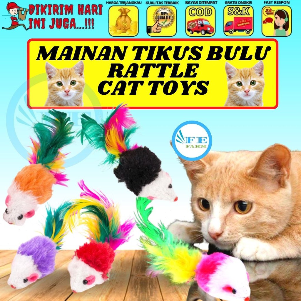 Tikus Bulu Mainan Hewan Kucing Anjing FEFARM