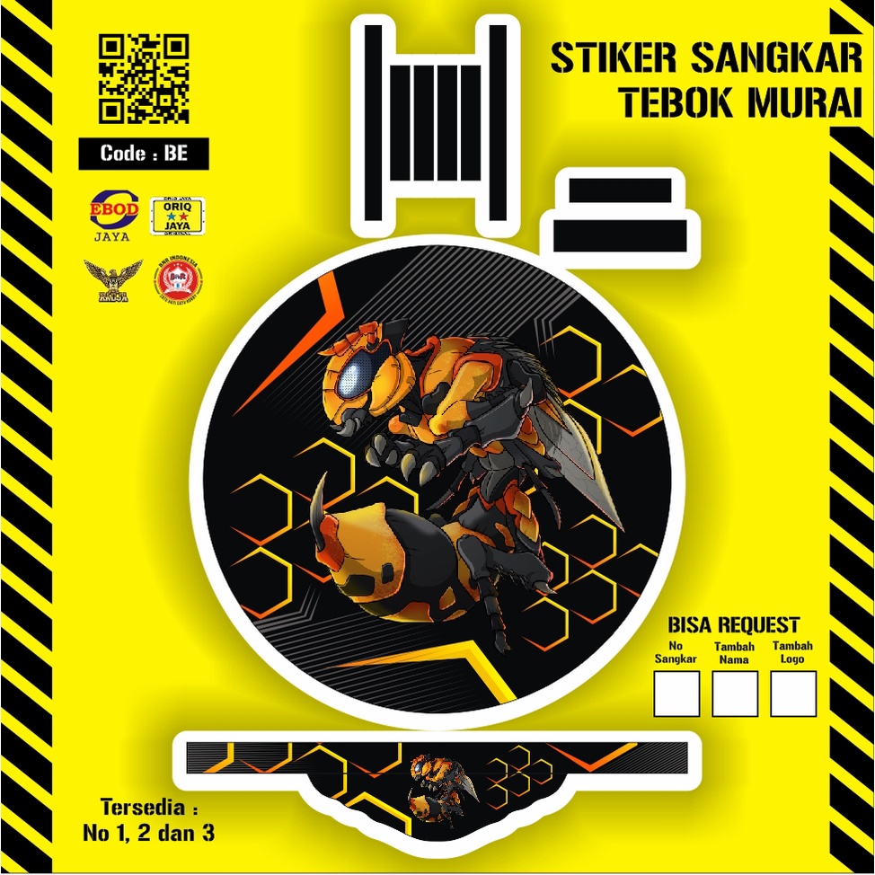 Stiker decal tebok murai stiker sangkar murai