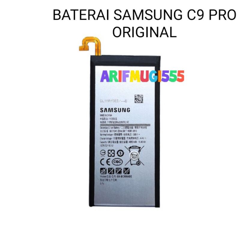 BATERAI BATTERY BATRAI BATU HP SAMSUNG C9 PRO ORIGINAL