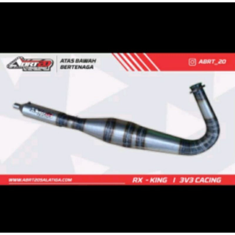 Knalpot ABRT20 Yamaha Rx King Galvanis Spek Racing 3V3 Cacing