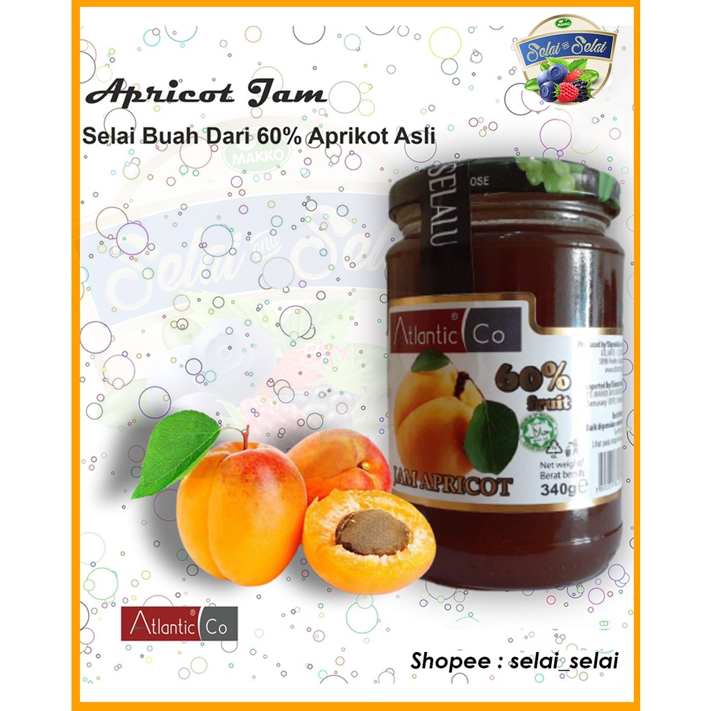 

Selai Buah Apricot Jam | Atlantic Co ( 340gr )