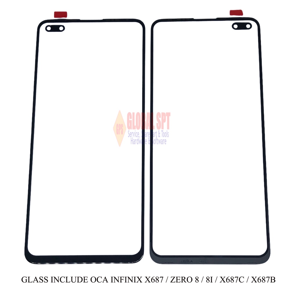 GLASS INCLUDE OCA INFINIX X687 / ZERO 8 / 8I / X687C / X687B