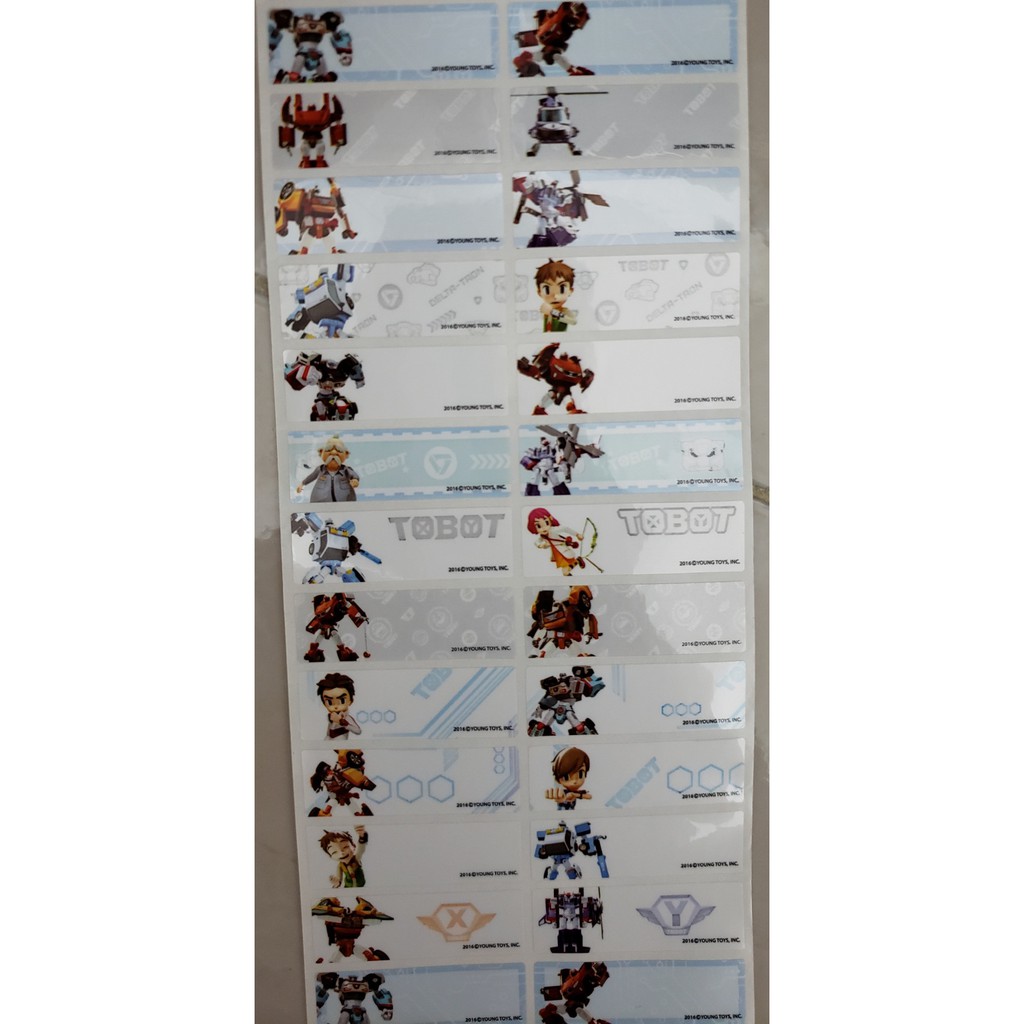 

Label Uk. L Tobot Waterproof, tidak luntur & anti sobek.