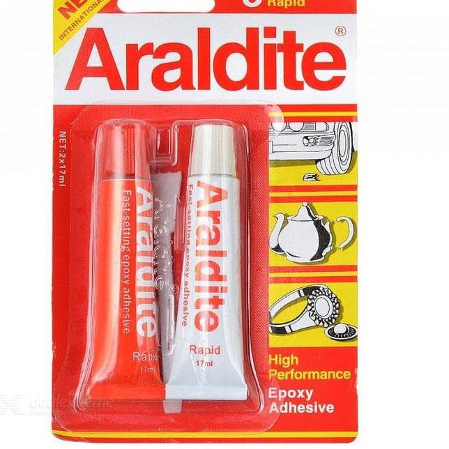 

THE BEST !!!! LEM EXPOXY ARALDITE 5 MENIT 15ML LEM ARALDITE MERAH PUTIH (E5)