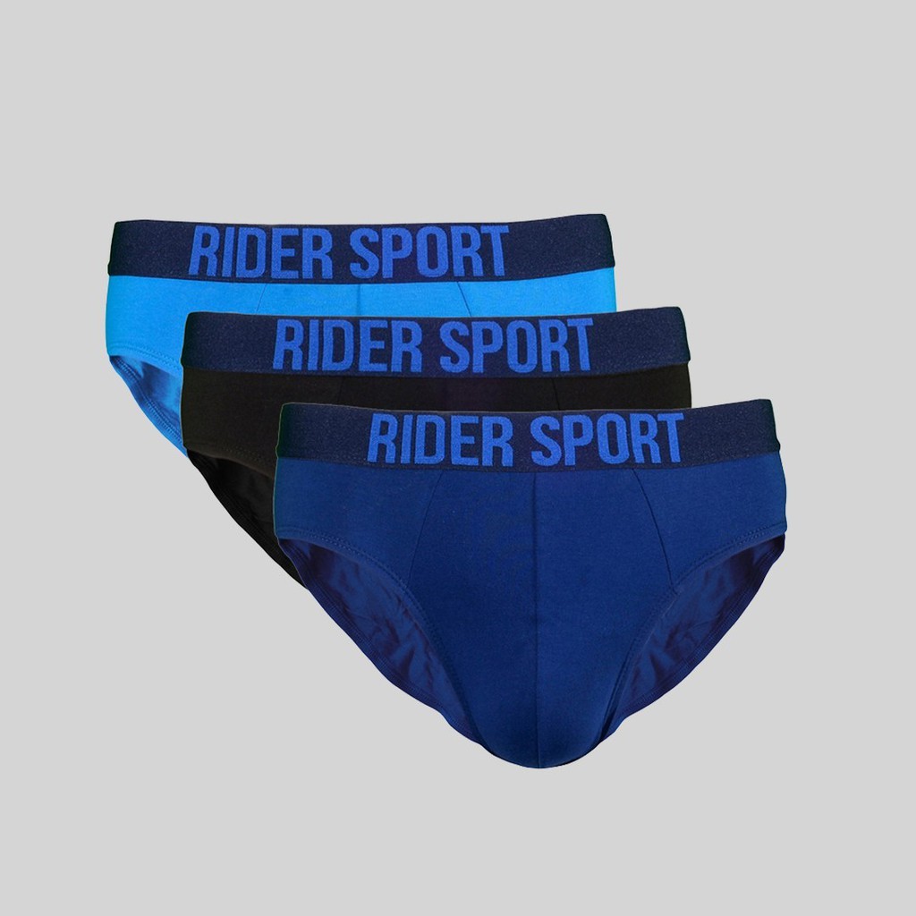 1 Box 3 Pcs CD Rider Sport R 781 B - Celana Dalam Pria Dewasa - Multi Colour