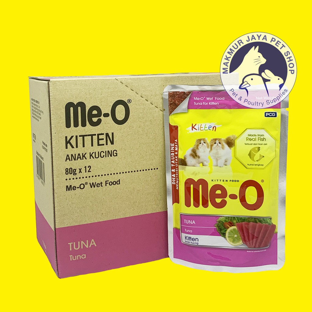 MeO Me-O Pouch KITTEN / Wet Cat Food / Makanan Kucing Basah 80gr