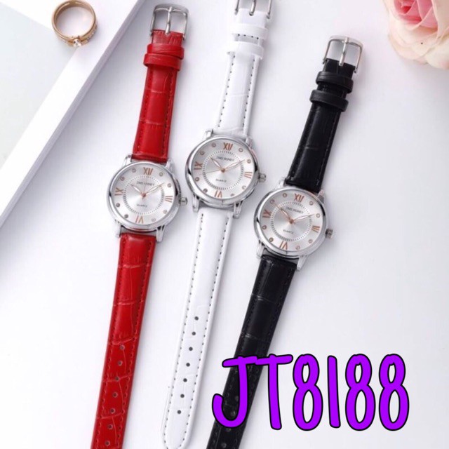 CEWEK STAINLESS TAHAN AIR BERKUALITAS TERLARIS//  SALE Jimshoney Jam Tangan Wanita Murah / Jh 8188