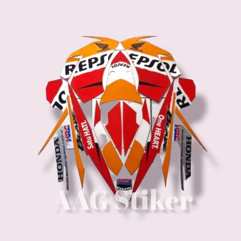 Stiker striping list body motor blade repsol 110 2012 2013
