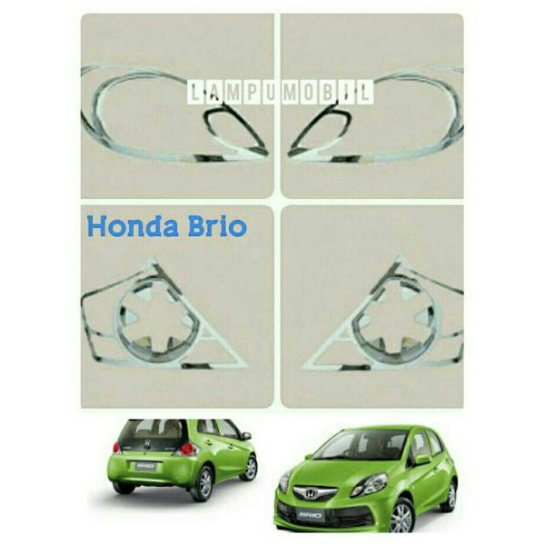 Garnish List Chrome Lampu Brio Depan &amp; Belakang