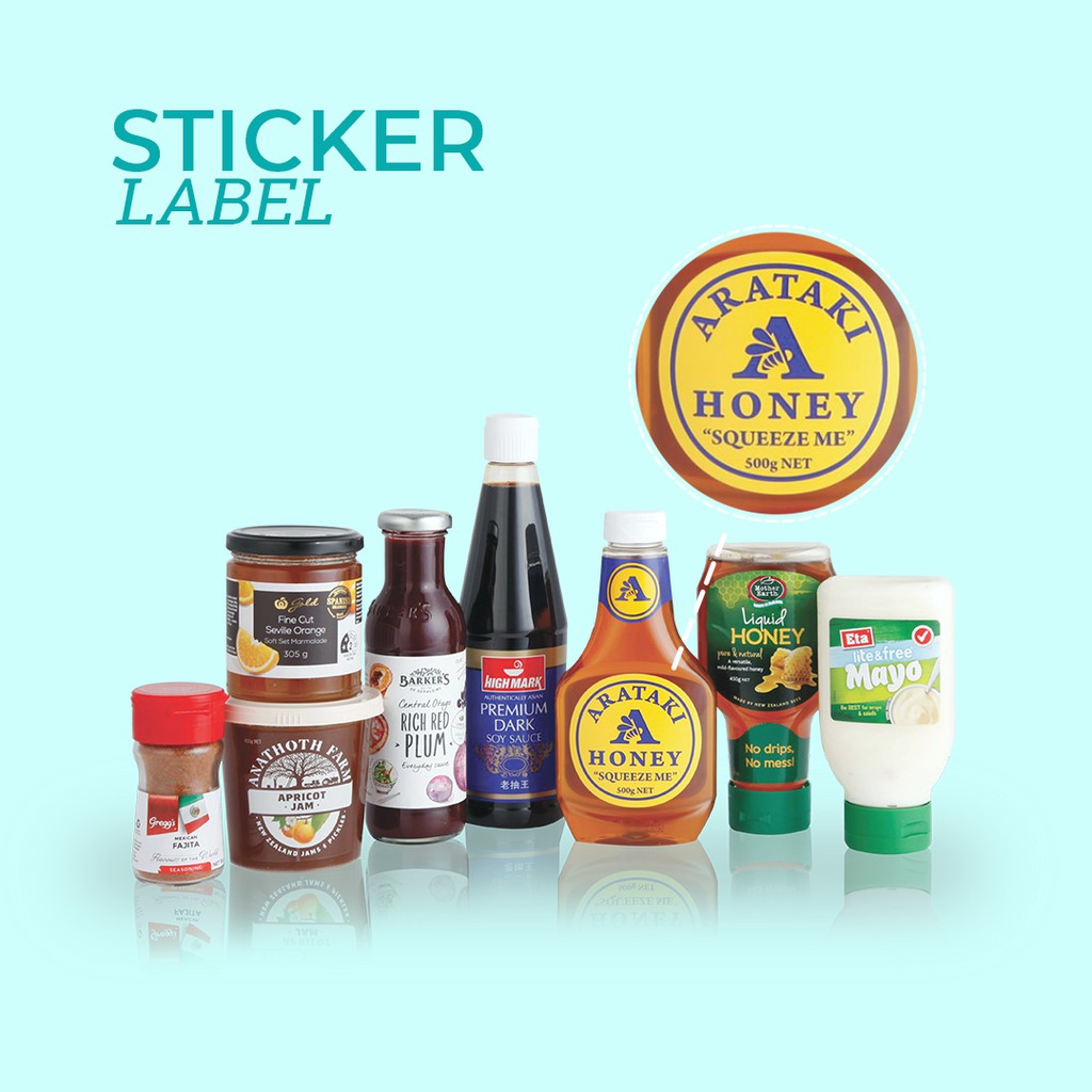 

Cetak Stiker Kemasan, Stiker Label Custom