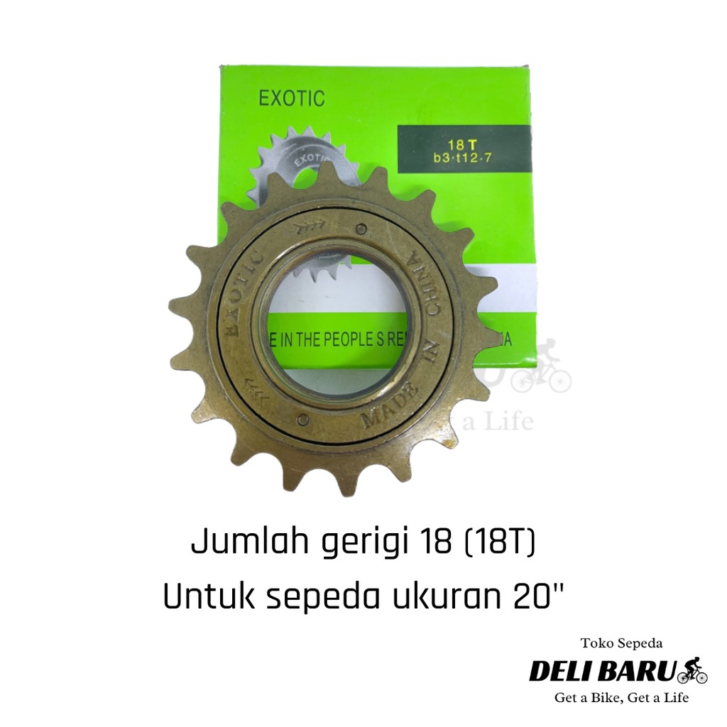 Exotic Freewheel 18T gir belakang sepeda anak BMX ukuran 20