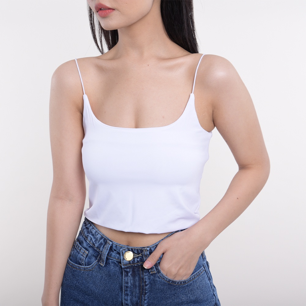Culla Air Tanktop ( White ) - Wanita Korea Kualitas Terbaik Bahan Premium COD Shopee Garansi