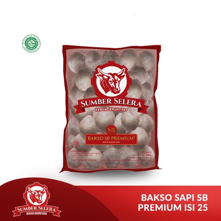

BAKSO SAPI SB PREMIUM SUMBER SELERA 650GR BASO DAGING SUPER BEEF MEATBALL 50PCS HALAL