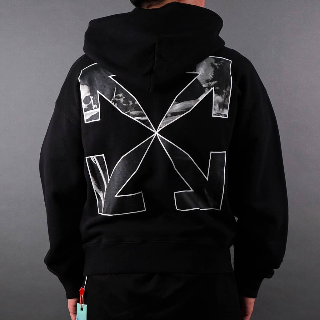 Off White Caravaggio Arrow Hoodie Black