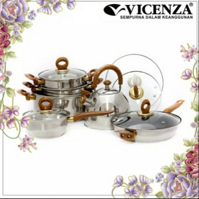 Vicenza Panci Set Stainless Cookware Set