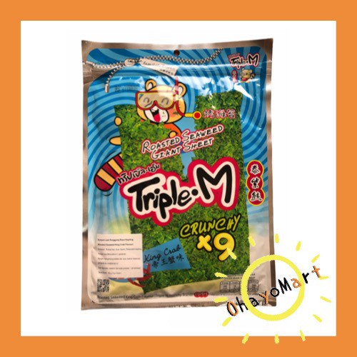 Triple M Roasted Seaweed King Crab/ Snack Rumput Laut 45grm