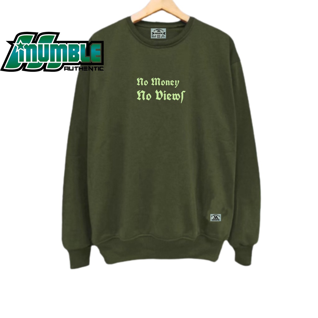 Sweater Pria Hitam GID [Glow In The Dark] Crewneck Pria Oversize Original Premium MUMBLE AUTHENTIC