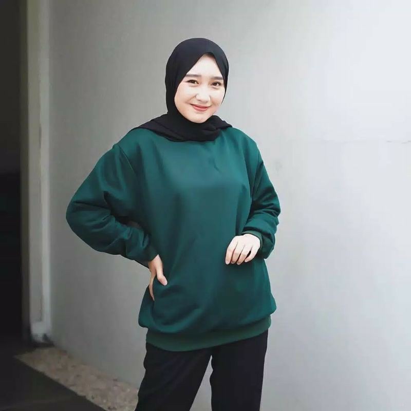 BASIC SWEATER POLOS SWEATER OBLONG WANITA